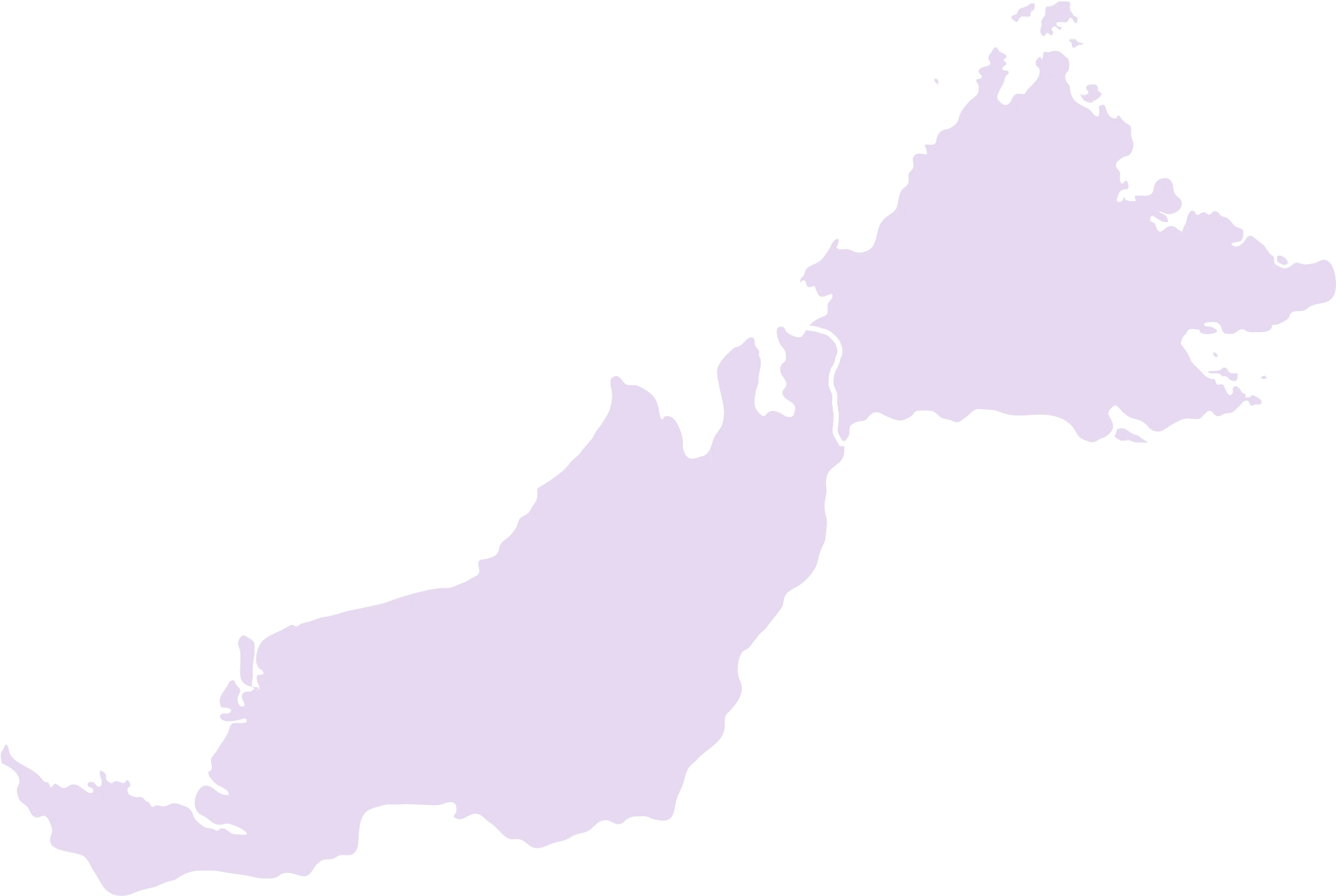 Map of East Malaysia